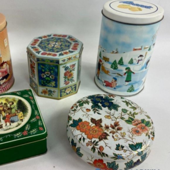 Lot of Assorted Hershey, Reese, etc. Rare Square, Round Decorative Tin Cans - Picture 7 of 7